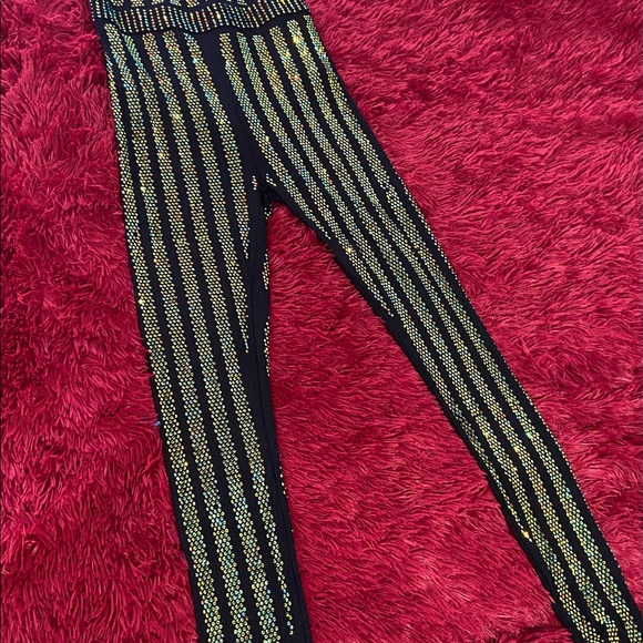 Rust of your tongue bedazzled jumpsuit black and green size Medium Brand NWT - Picture 4 of 17